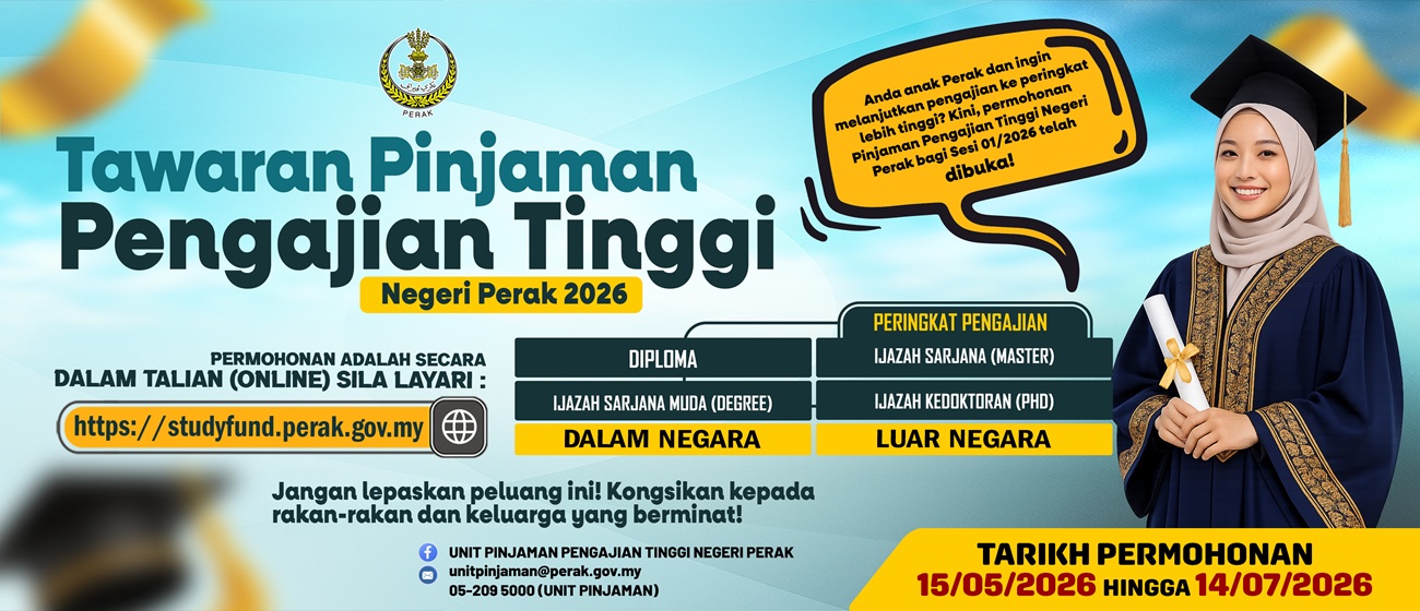 tawaran pinjaman pengajian negeri perak 2026