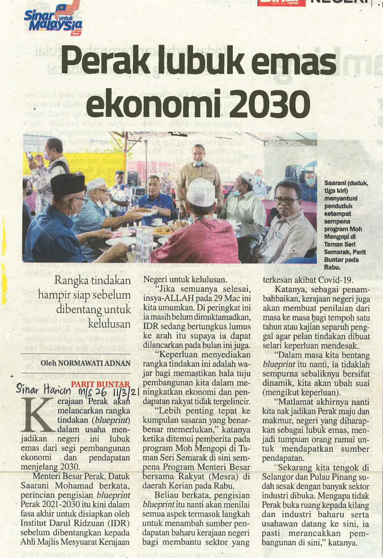 Perak Lubuk Emas Ekonomi 2030